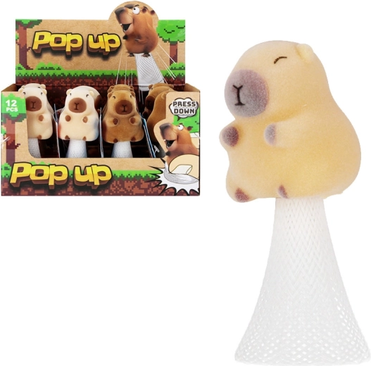 Jumping capybara toy 10 cm