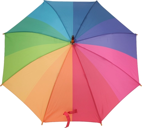 A rainbow canopy that brightens every rainy day