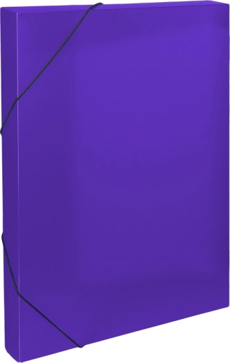Plastic archival box with elastic A4, purple