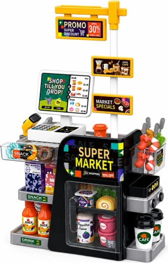 Realistic cash register with lights and sounds