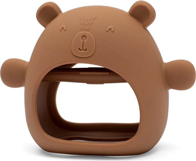 New Baby karamellpruun käe-silikoonist närimislelu karuke