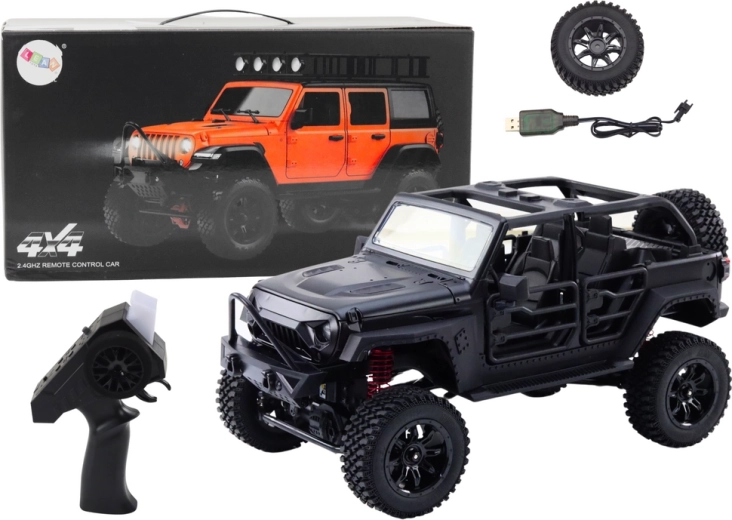 RC maastikuauto 2.4G 4x4 veoga – must