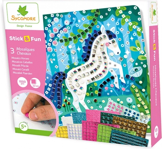 Stick & Fun mosaic – horses creative set for kids