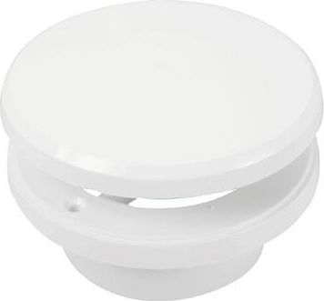 Plate valve with regulation PH 125 mm, white plastic