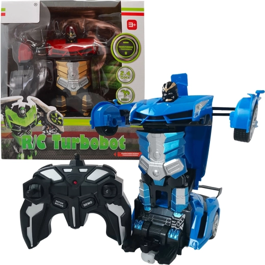 RC kaugjuhtimisega muunduv auto ja robot Turbobot