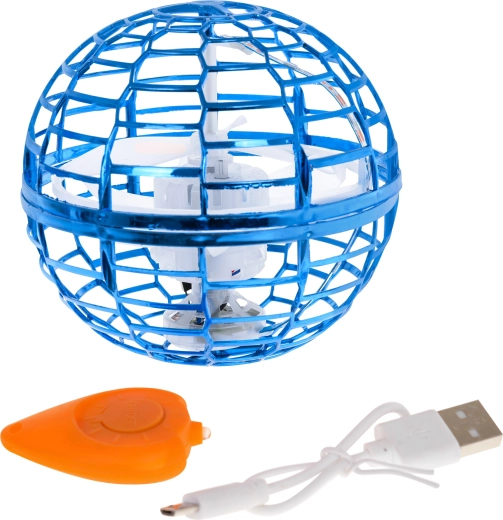 Flying ball with gesture control and LED lights – Blue