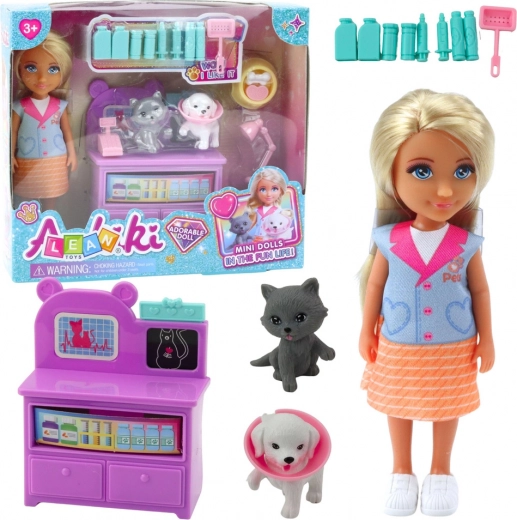 Mini-nukk veterinaar loomade ja tarvikutega