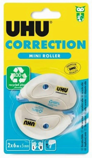 UHU Correction Roller Mini correction tape 5 mm × 6 m, 2 pcs