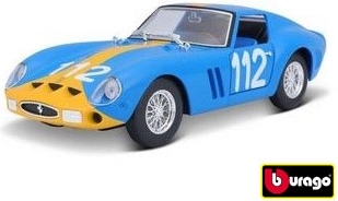 BBURAGO FERRARI 250 GTO 1:24 metallmudelikomplekt – sinine