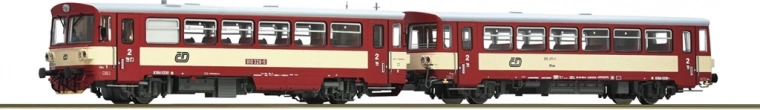 Roco diesel railcar 810 ČD with Btax trailer, H0