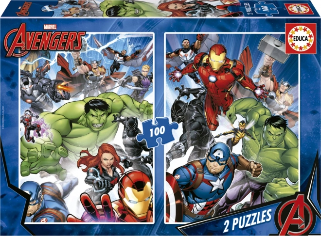 Puzzle Avengers 2×100 pieces EDUCA