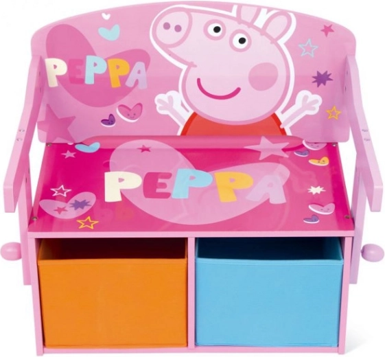 Peppa Pig laste pink 3-in-1 (pink, kirjutuslaud ja mänguasjakast)