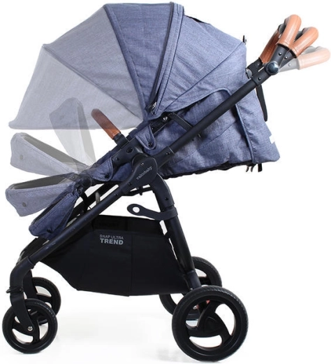 Reversible seat for parent- or world-facing