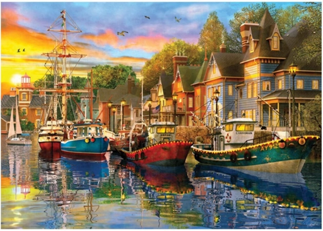 Puzzle Lights in the Harbor 1500 pieces