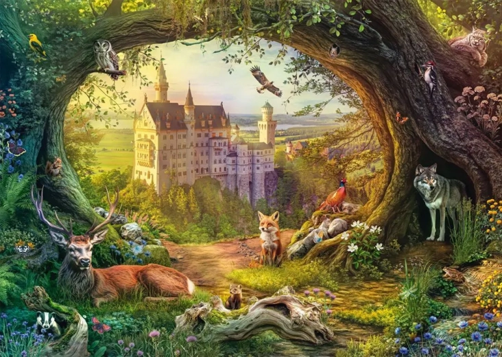 Fairy Tale Castle and Enchanted Forest Puzzle 1000 Pieces SCHMIDT