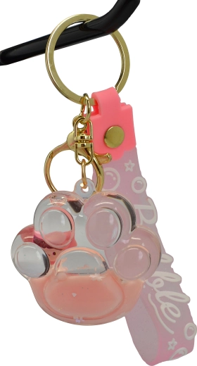 Paw-shaped keychain