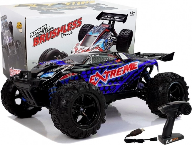 RC-auto 1:18 maastiku 4x4 sinine ENOZE, kiirus 45 km/h