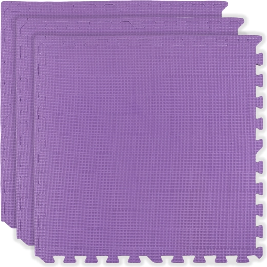 Humbi foam floor mat 180 × 60, large waterproof foam puzzle, safe, 3 pcs, purple