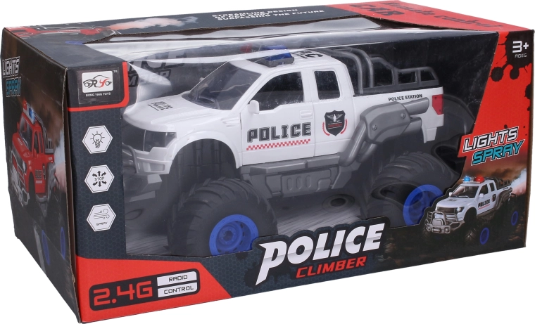 RC maastikupolitseiauto valgus- ja suitsuefektidega 41,5 cm – 1 tk