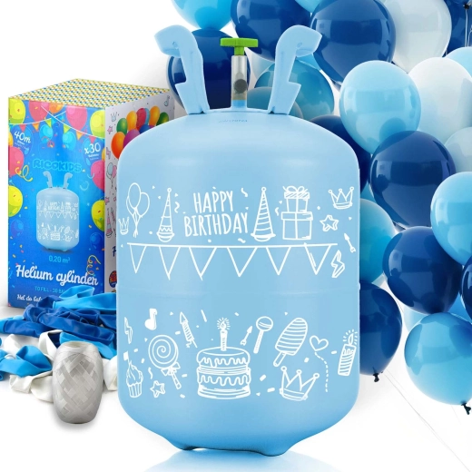 Heeliumiballoon 0,20 m³ õhupallide ja paelaga Ricokids