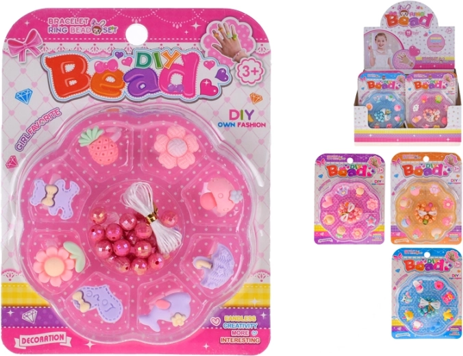 Stringing beads with rings – 4 colors, 16 pcs