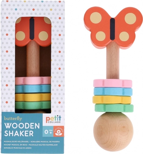 Wooden Rattle Butterfly from Petit Collage