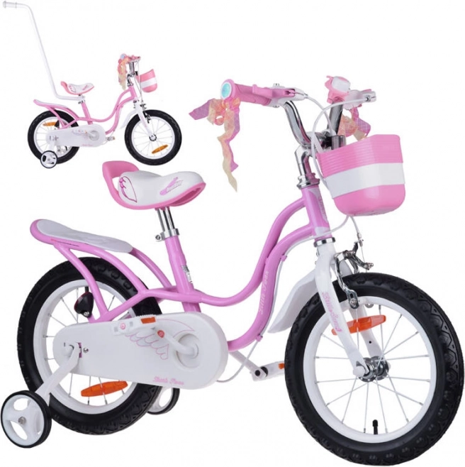 Laste jalgratas 14" Little Swan korviga ja abiratastega ROYALBABY – Little