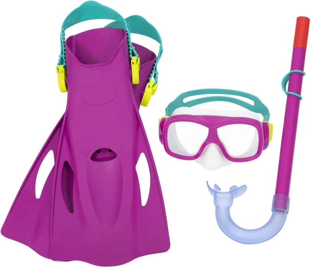 BESTWAY snorgeldamiskomplekt – mask, snorkel ja lestad (suurus 37–41)