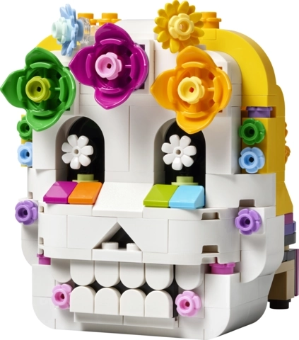 Decorative skull with flowers