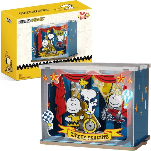 Puremind puidust 3D pusle Snoopy PEANUTS – tsirkusestseen Talent Show