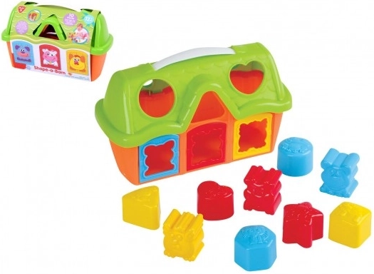 Shape-Sorting Barn – sorting house with animals and shapes