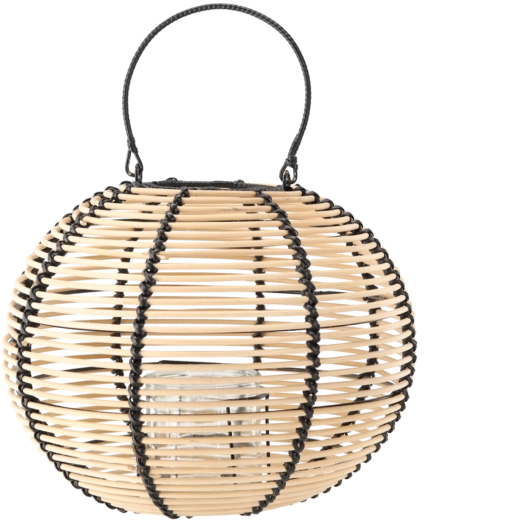 Puidust latern 35 × 27 cm naturaal-mustas värvitoonis