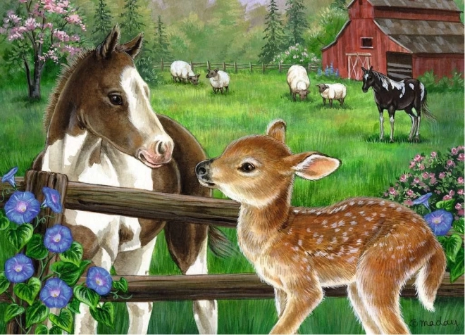 Puzzle Foal and Fawn 60 Pieces