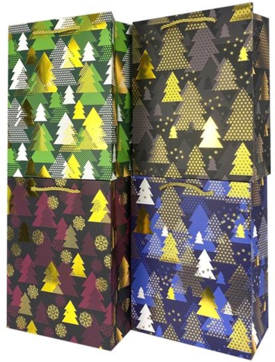 Christmas paper gift bag 32 × 26 × 12 cm (mixed designs)