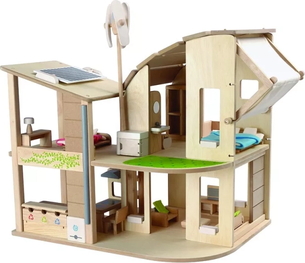 PlanToys nukumaja ökoloogiline majake mööbliga