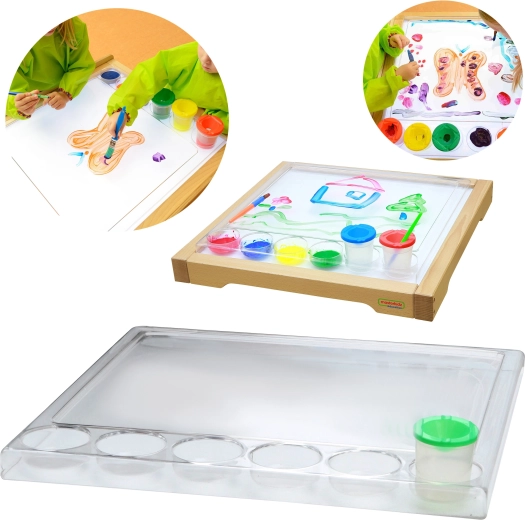 Square MASTERKIDZ painting mat made of polycarbonate for light panel