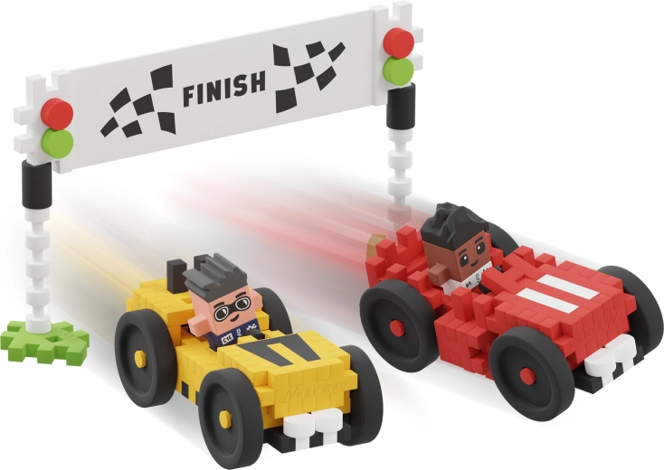 Finish gate and racing atmosphere