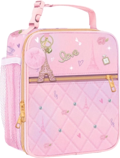 Children’s insulated lunch bag with keychain Parisian Romance