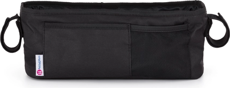 Stroller Organizer Pocket Absolute Black PETITE&MARS