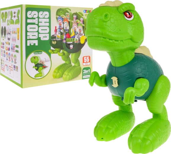 Sõidetav dinosaurus ja pood 2-ühes lastele alates 3. eluaastast