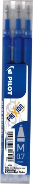 PILOT FriXion Refills 0.7 mm – Blue, 3 pcs