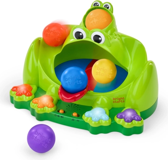 Interactive Frog with Popping Balls BRIGHT STARTS Poppin' Ball Frog, 6m+