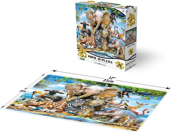 3D Puzzle African Smile 63 Pieces