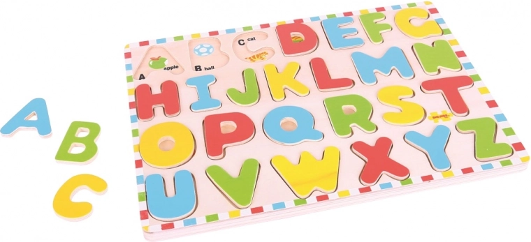 Puidust tähestik piltidega BIGJIGS TOYS