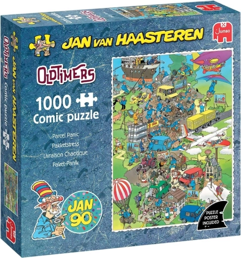 Jumbo pusle Jan van Haasteren Oldtimers: segadus paki ümber 1000 tükki
