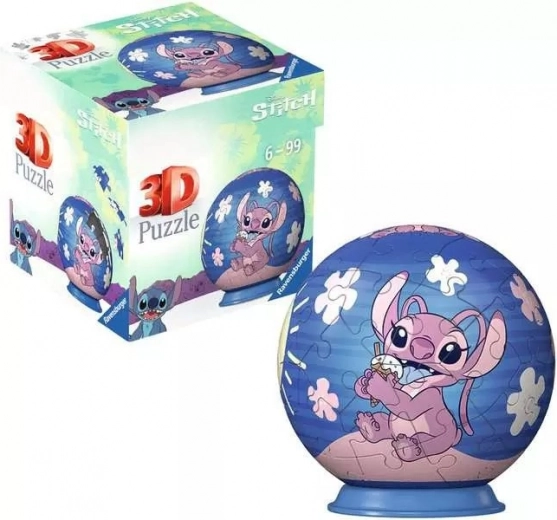 3D puzzleball DISNEY Stitch & Angel 54 pieces by Ravensburger