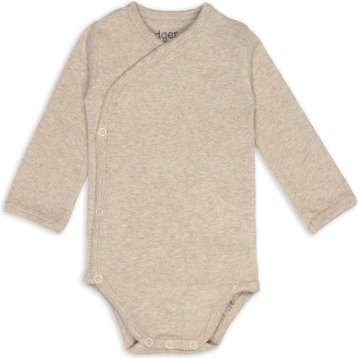 Lodger mähkmes (wrap) bodi pikkade varrukatega melange beige, suurus 68