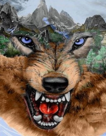 Norimpexi teemantmaal „Hunt ja mäed” 80 × 40 cm