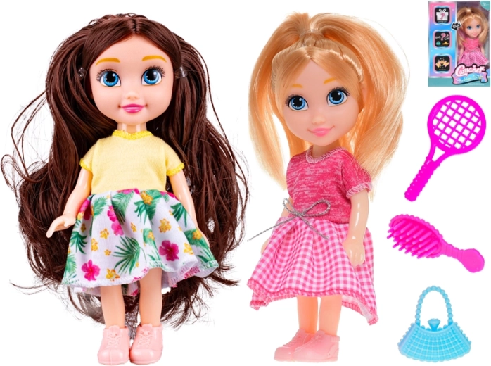 14.5 cm Doll with Accessories – Blonde or Brunette