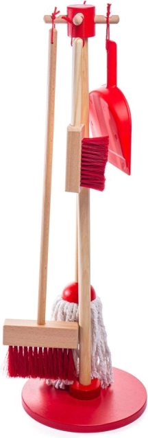 Bigjigs Toys laste koristuskomplekt – punane